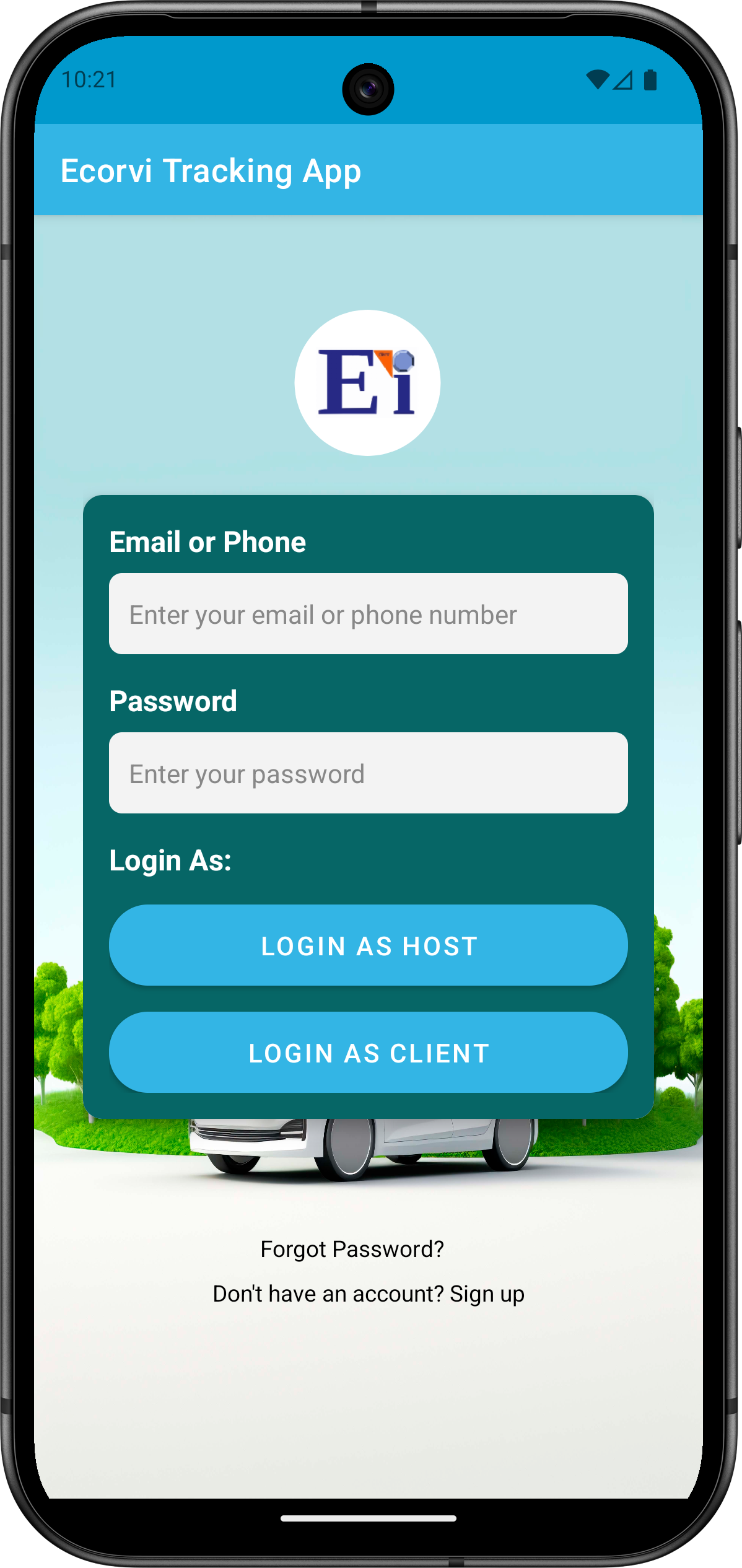 Tracking App Login